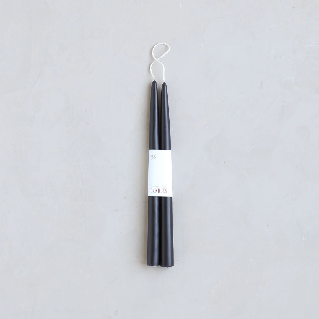 Dipped Tapered Candles 12" - Smoke