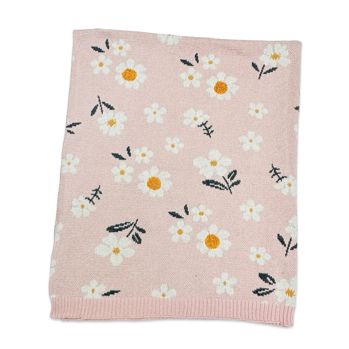 Sweater Knit Baby Blanket- Daisy