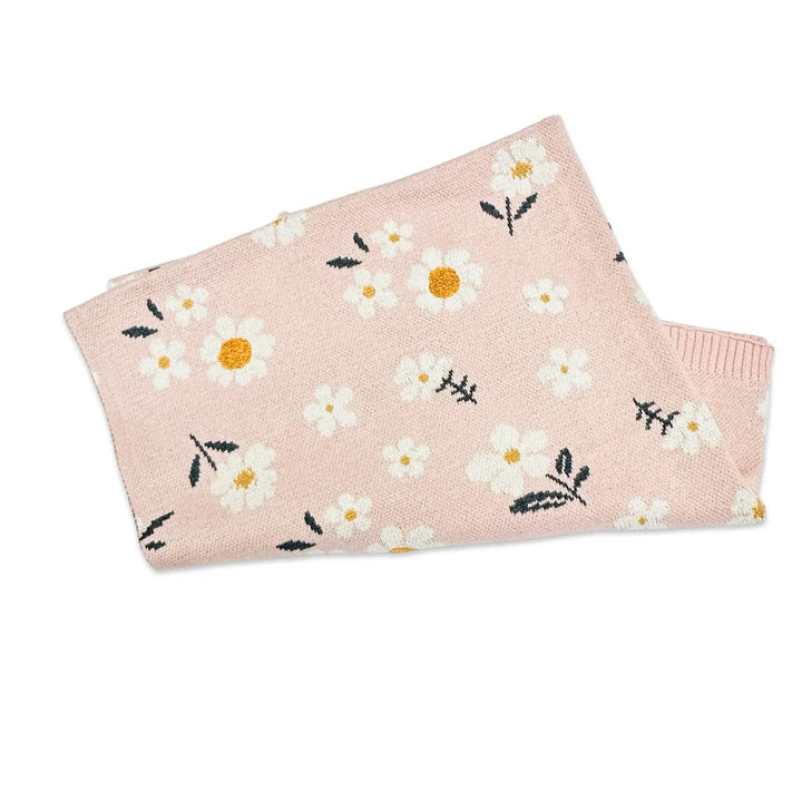Sweater Knit Baby Blanket- Daisy