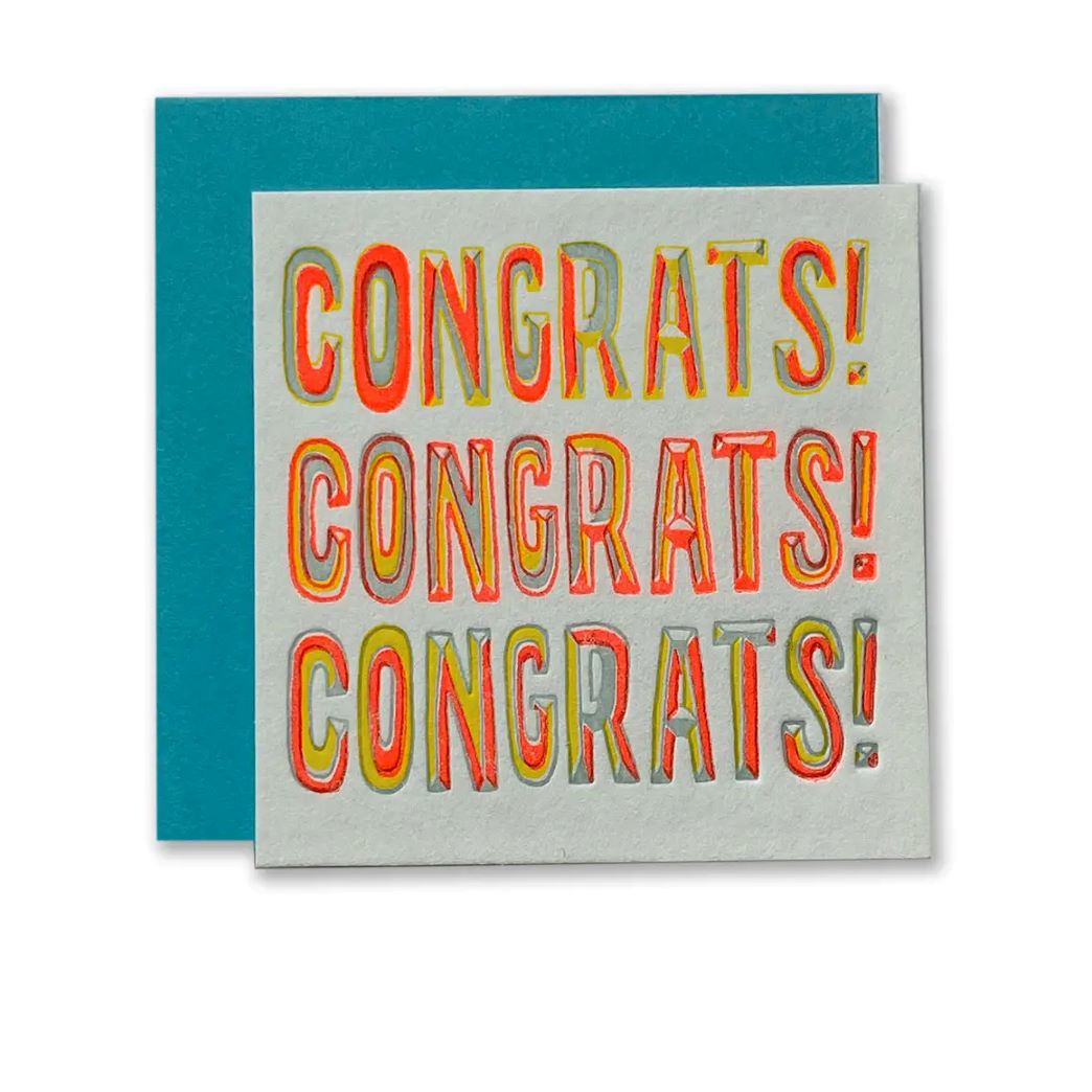 Congrats x 3 Tiny Card