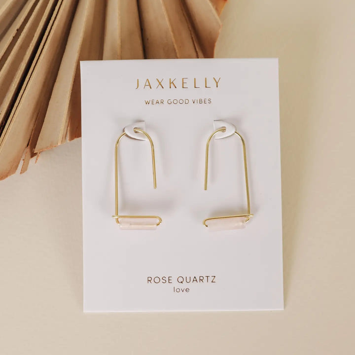 Drop Earring-Rose Quartz
