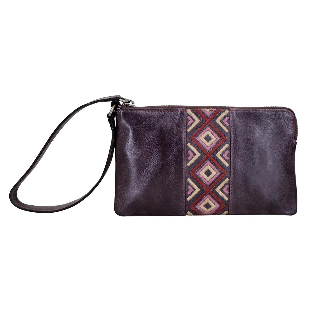 Eggplant Diamond Wristlet