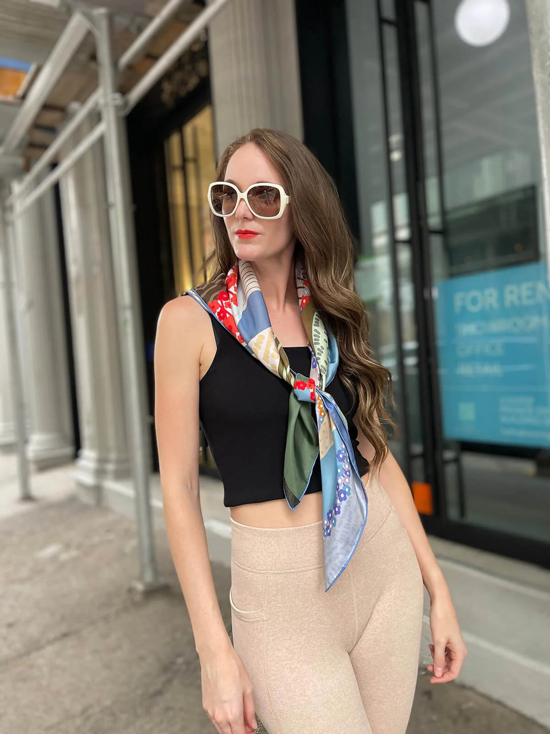Floral Mountain Silk Scarf