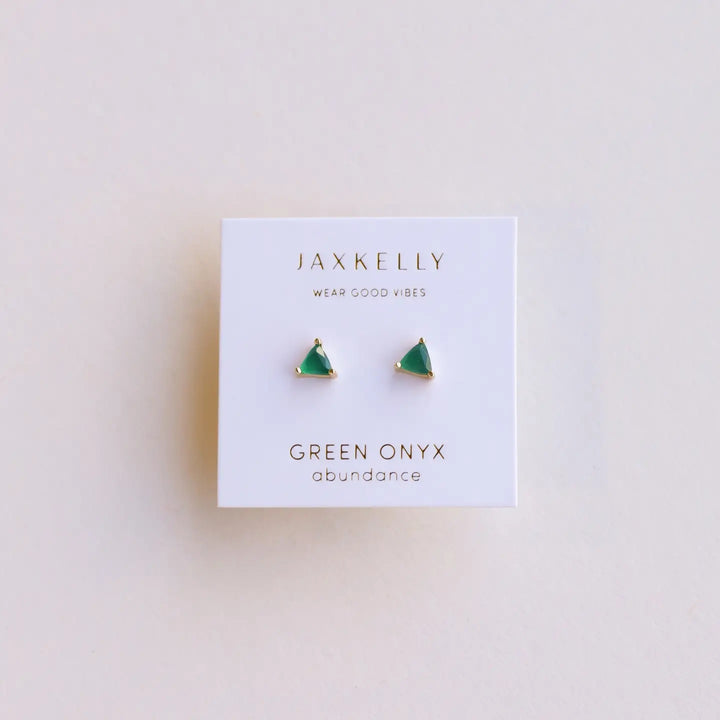 Green Onyx Mini Energy Gem Earring