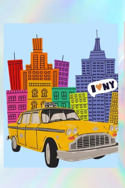 NYC Taxi Greeting Card