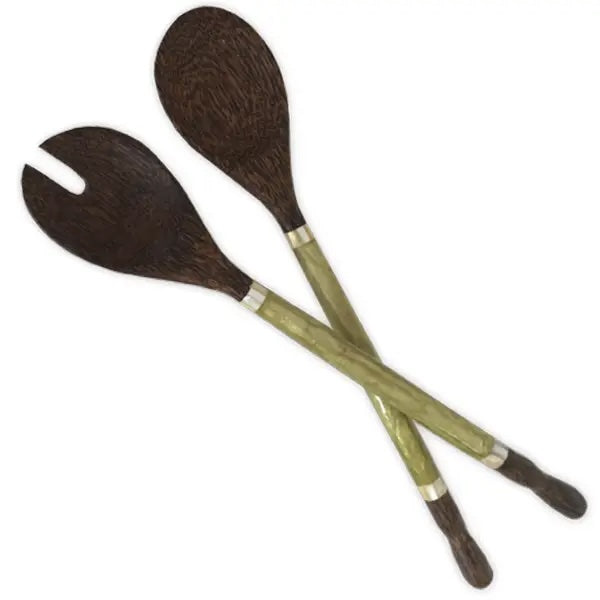 Olive Mother of Pearl Inlaid Servers