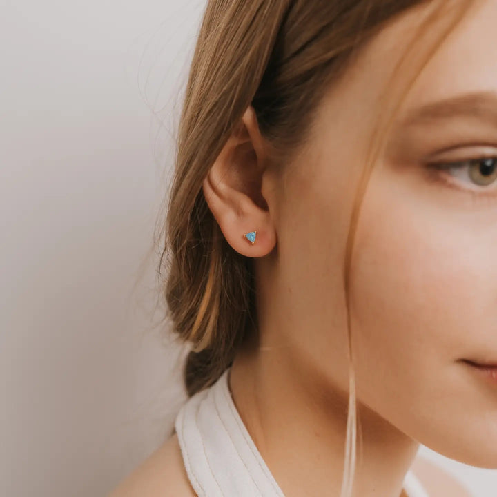 Blue Opal Mini Energy Gem Earring