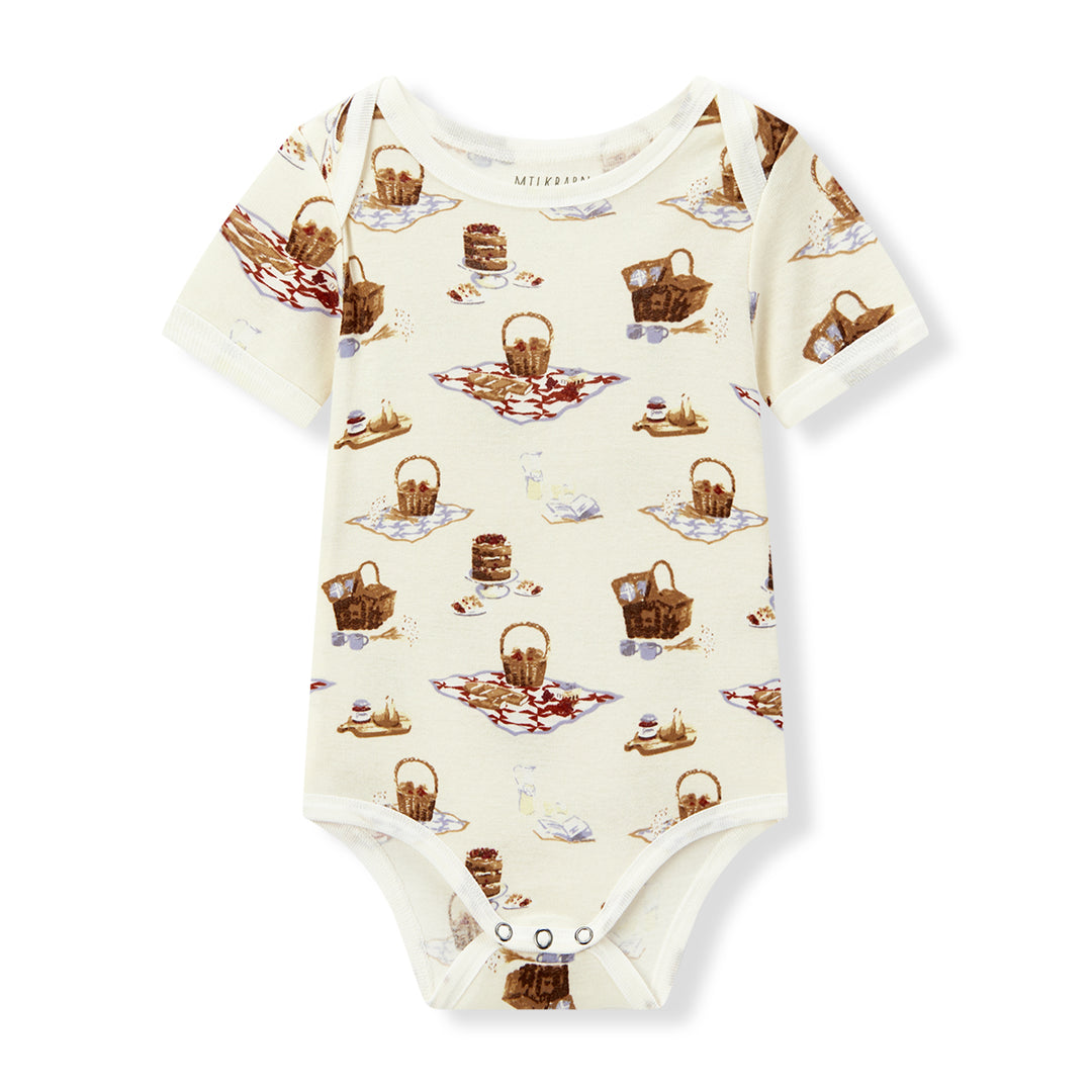 Picnic Short Sleeved Onesie - 3-6M