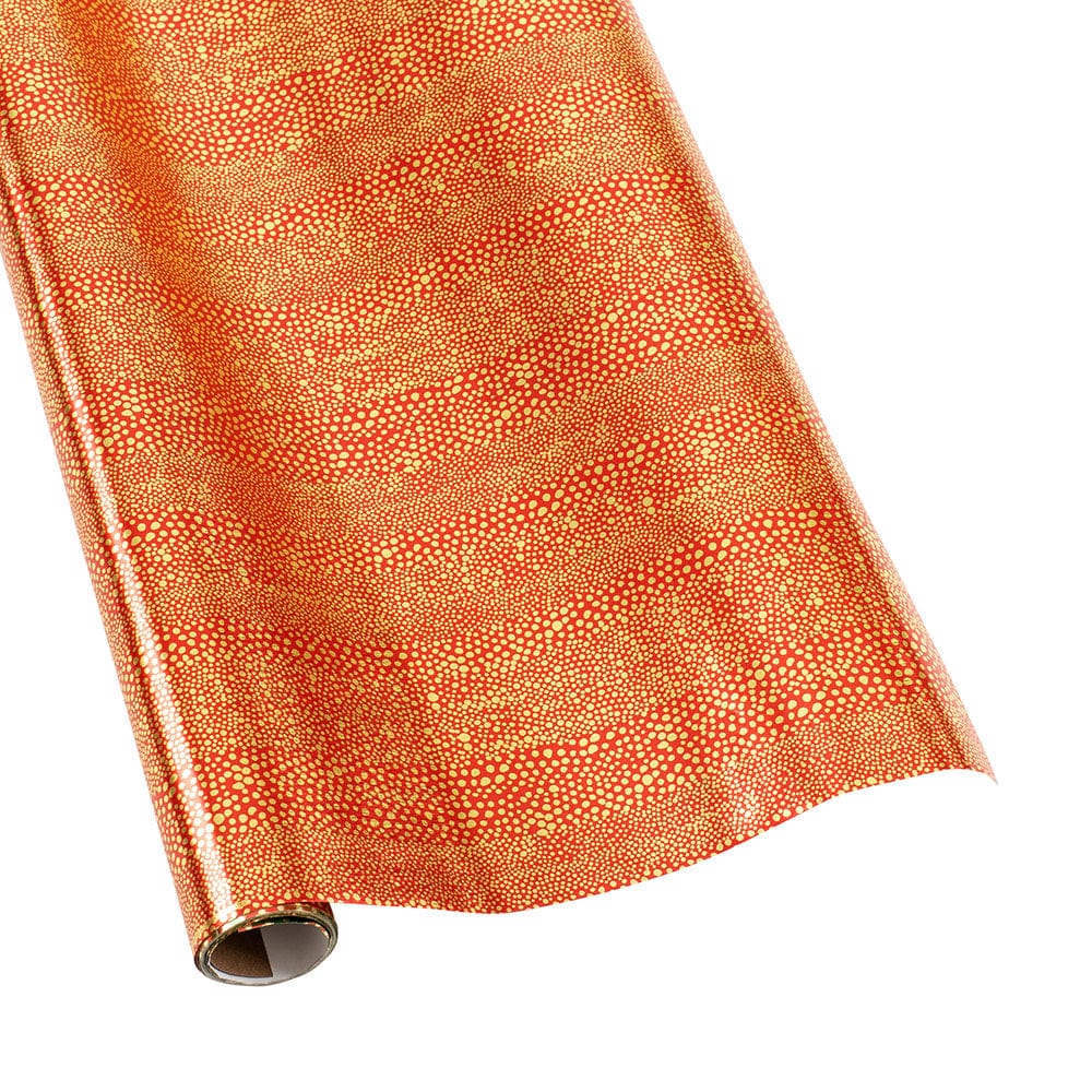 Red Pebble Foil Wrapping Paper