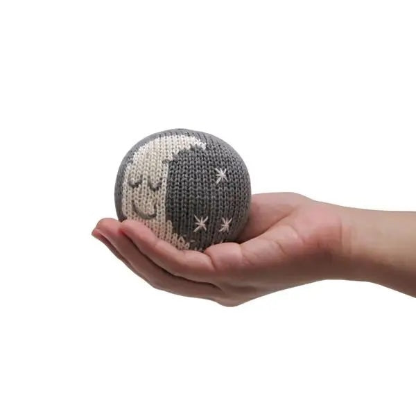 Sleeping Moon Baby Rattle