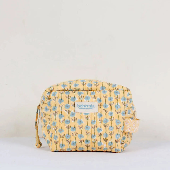 Medium Cosmetic Bag- Buttermilk