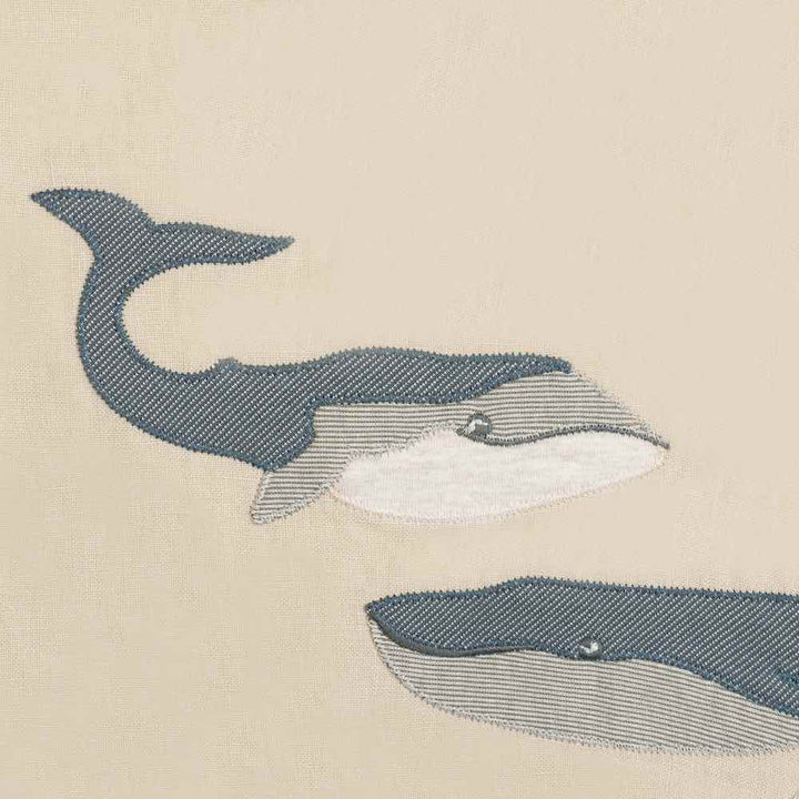 Blue Whale Linen Bib