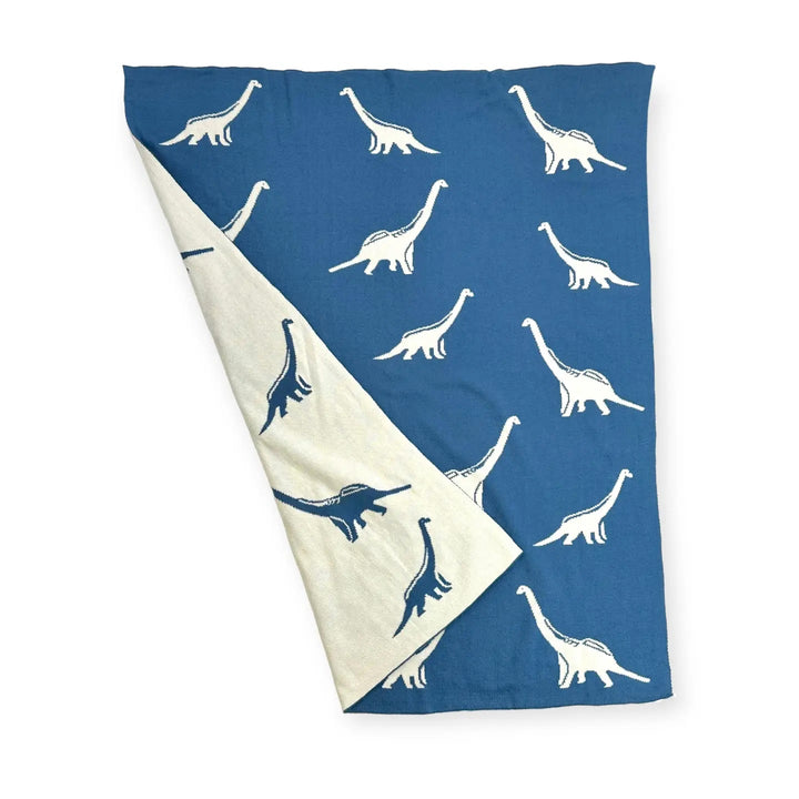 Sweater Knit Baby Blanket- Dinos