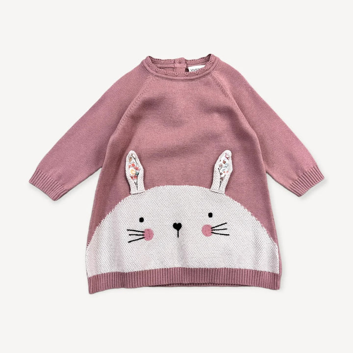 Bunny Jacquard Knit Baby Girl Top 3-6 mo