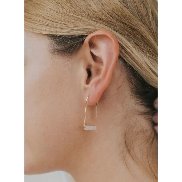 Drop Earring-Rose Quartz