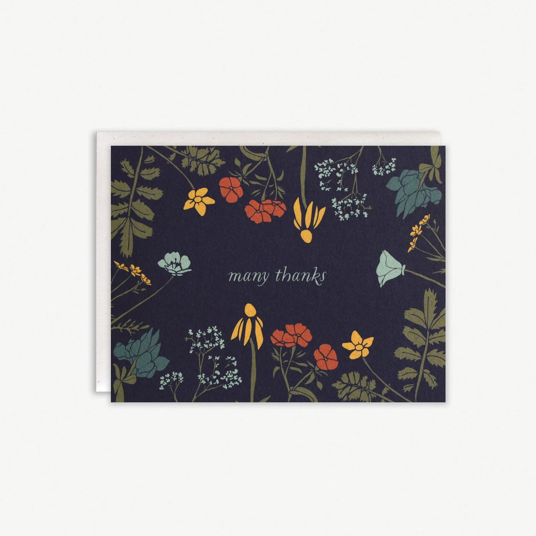 Many Thanks Wildflower Card