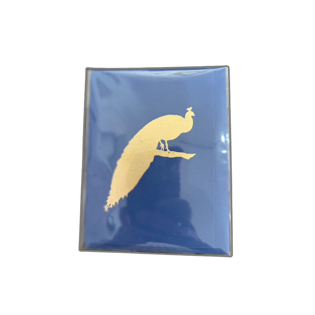 Navy Peacock Card