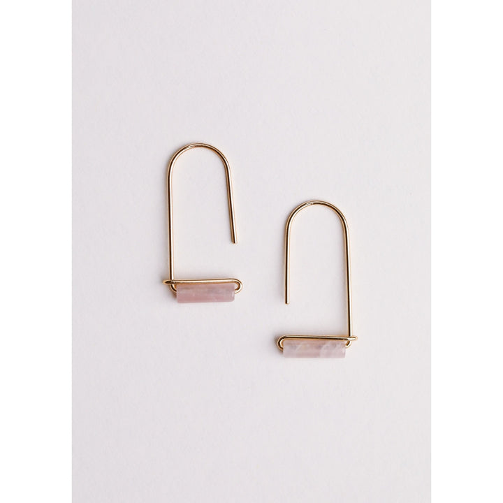 Drop Earring-Rose Quartz