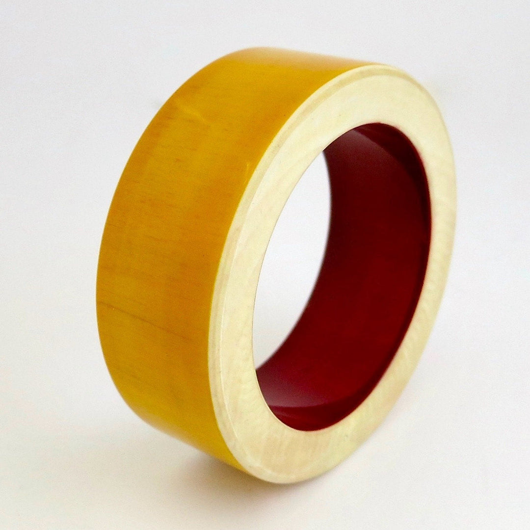 Modernist Bangle- Yellow & Natural