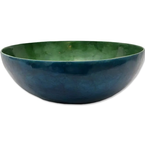 Green and Blue Capiz Shell Salad Bowl