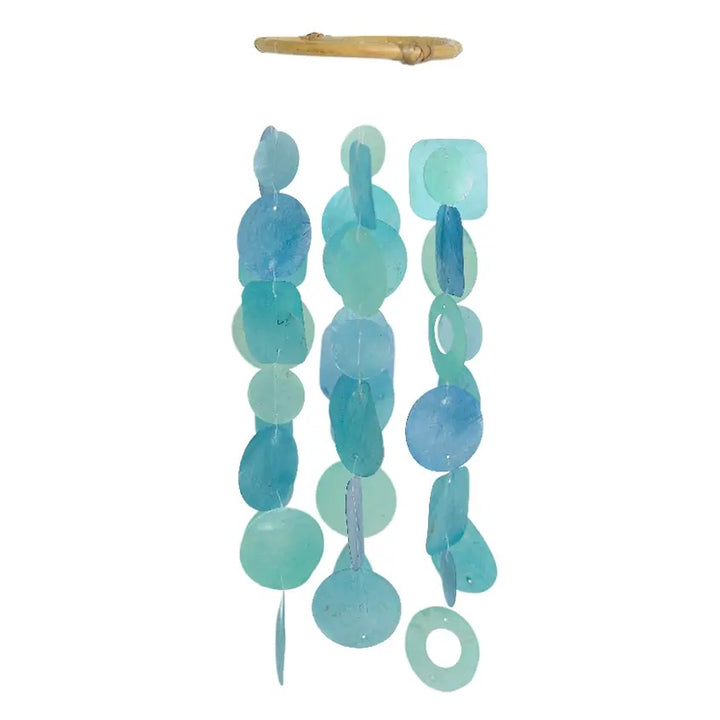 Blue and Turquoise Capiz Wind Chimes