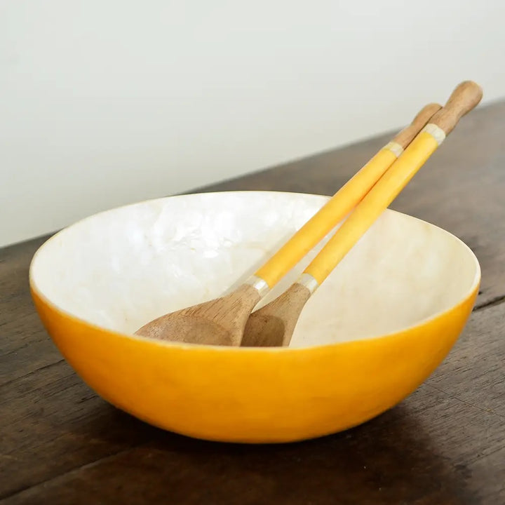 Tumeric Capiz Shell Salad Bowl