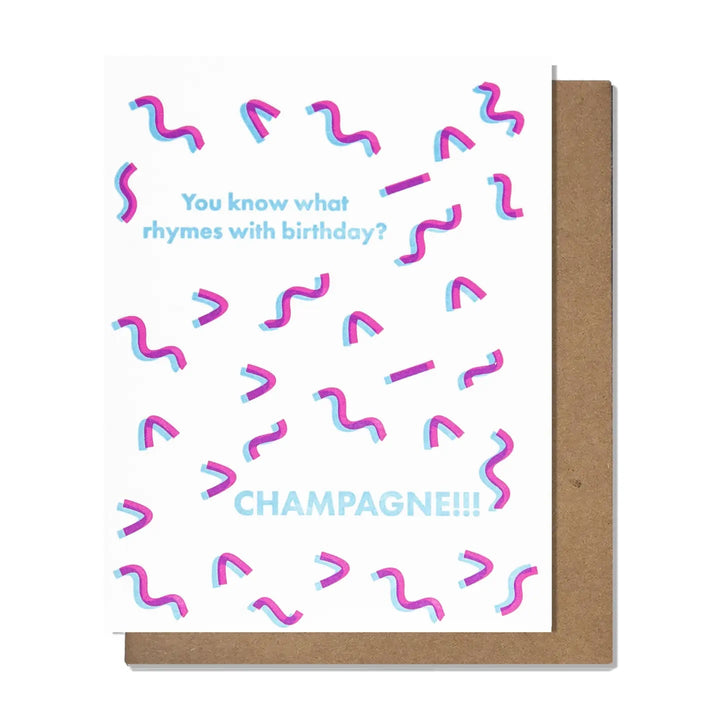 Champagne Rhymes Card