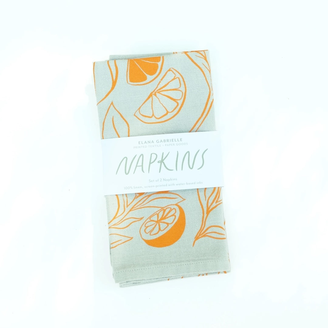 Clementine Linen Napkins- Set of 2