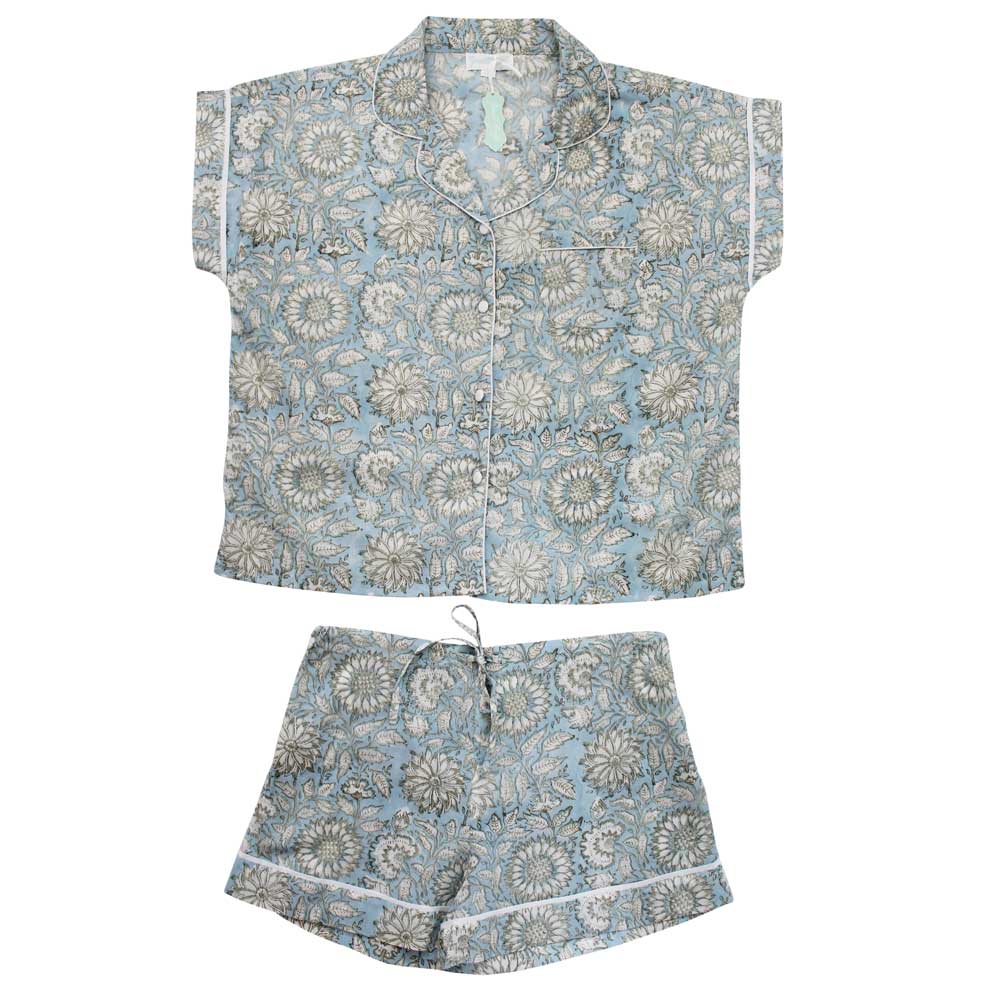 Cornflower Blue Print Summer PJs