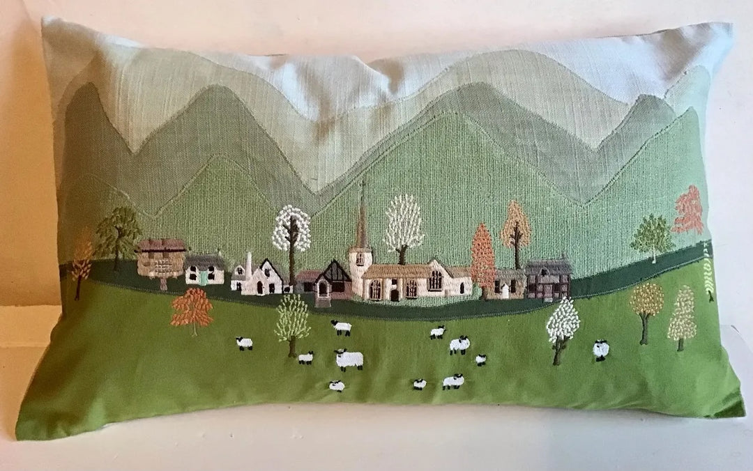 Country Side Scene Pillow