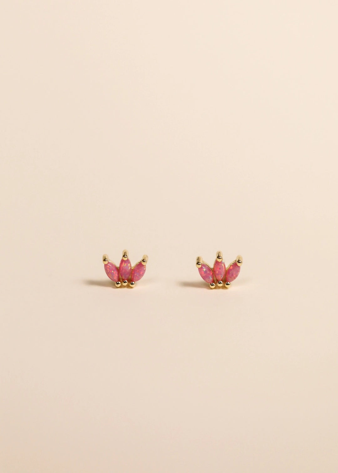 Opal Crown Stud- Pink