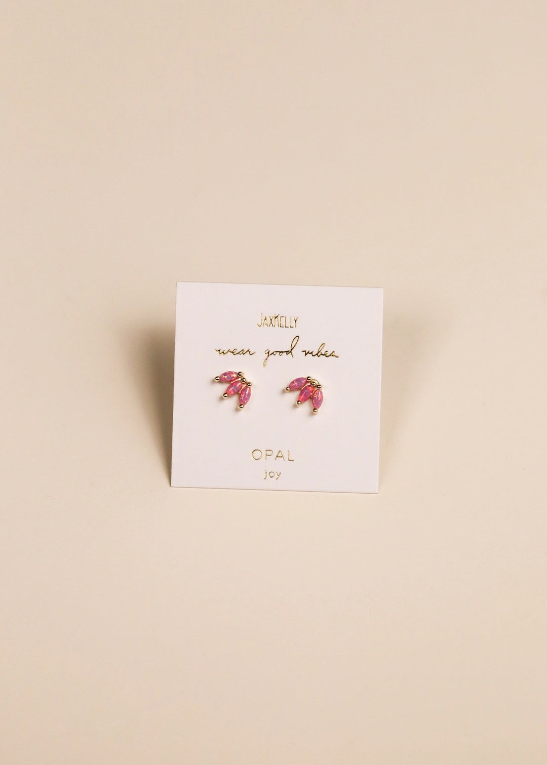 Opal Crown Stud- Pink