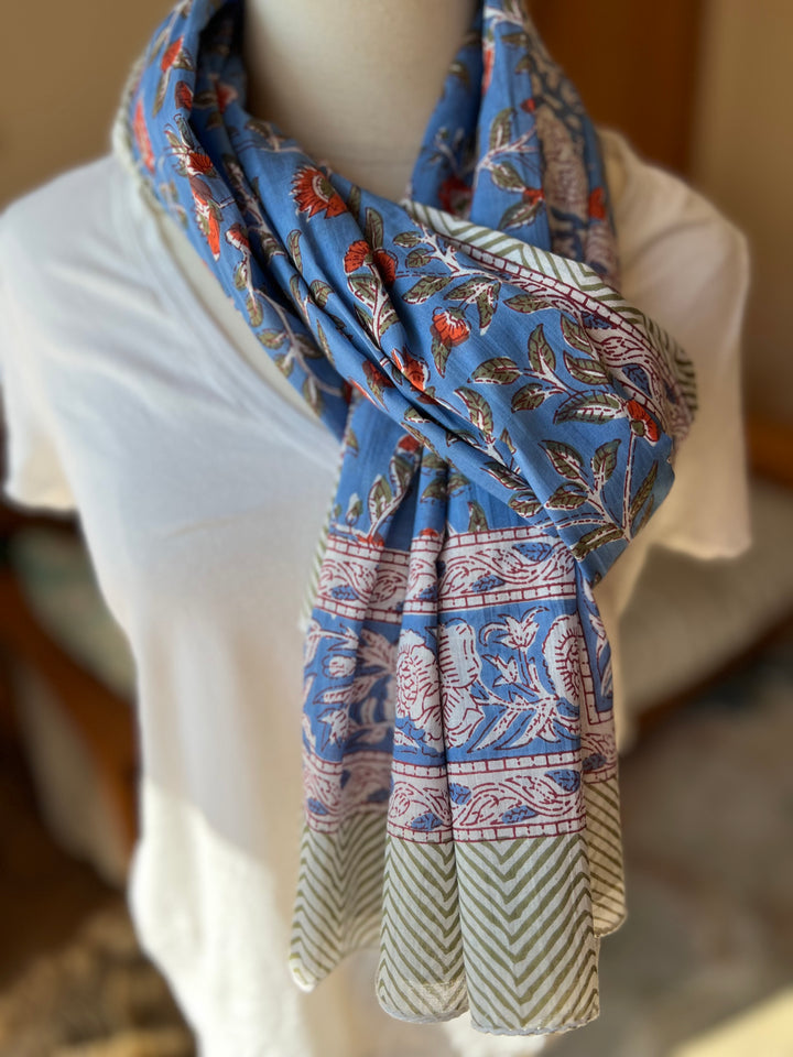 Cotton Scarf- Passion Flower