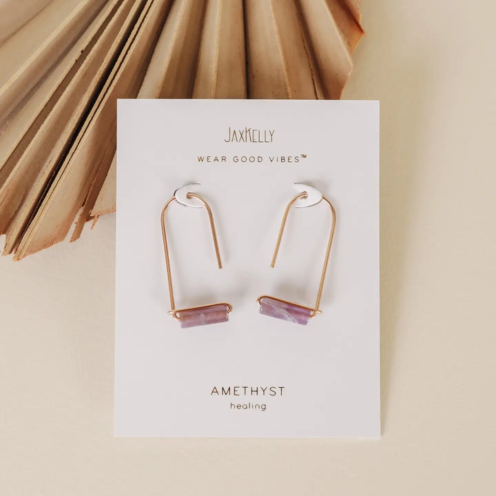 Drop Earring-Amethyst