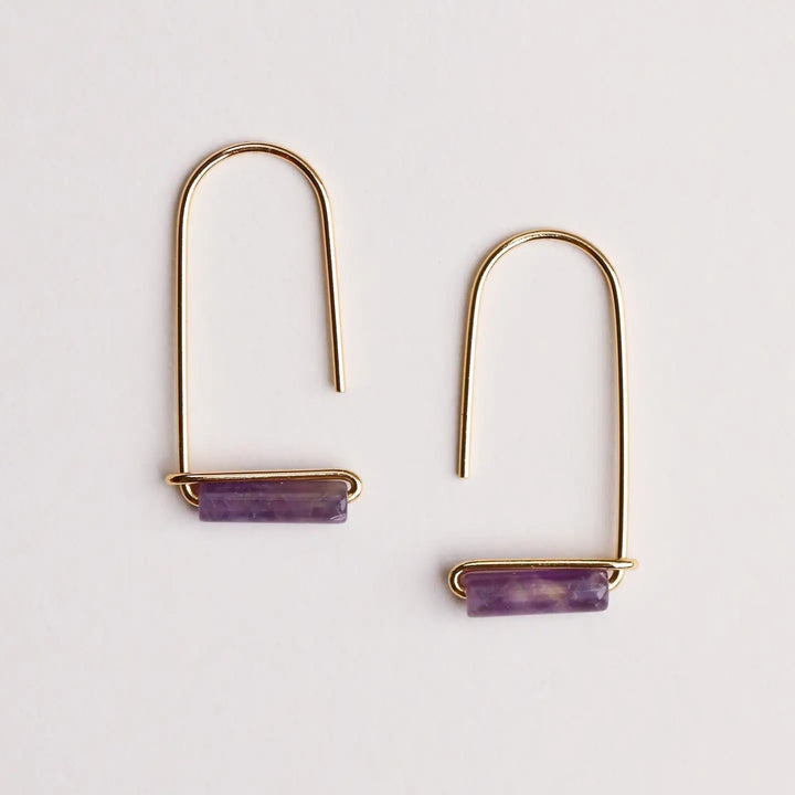 Drop Earring-Amethyst