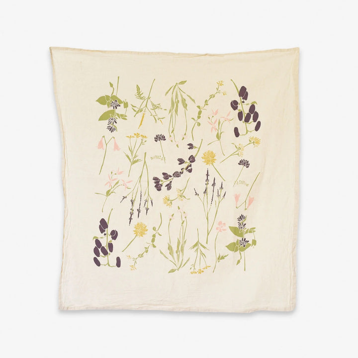 Eastern Wildflowers Tea Towel (Natural)