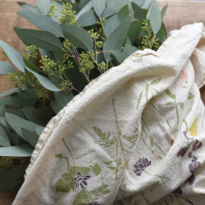 Eastern Wildflowers Tea Towel (Natural)