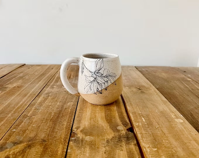 Coffee Mug -Floral Glaze