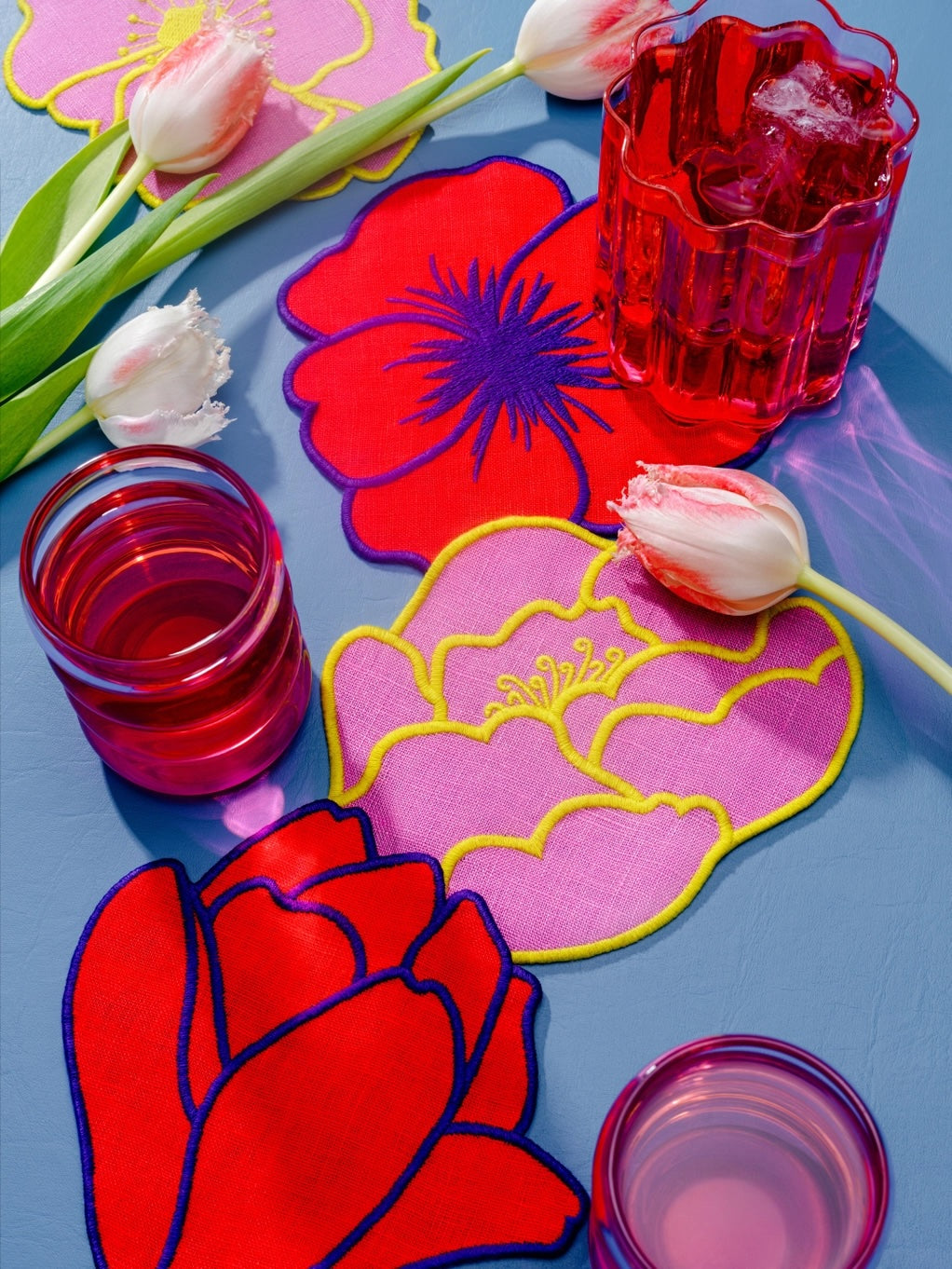 Flower Napkins Cocktail Napkins