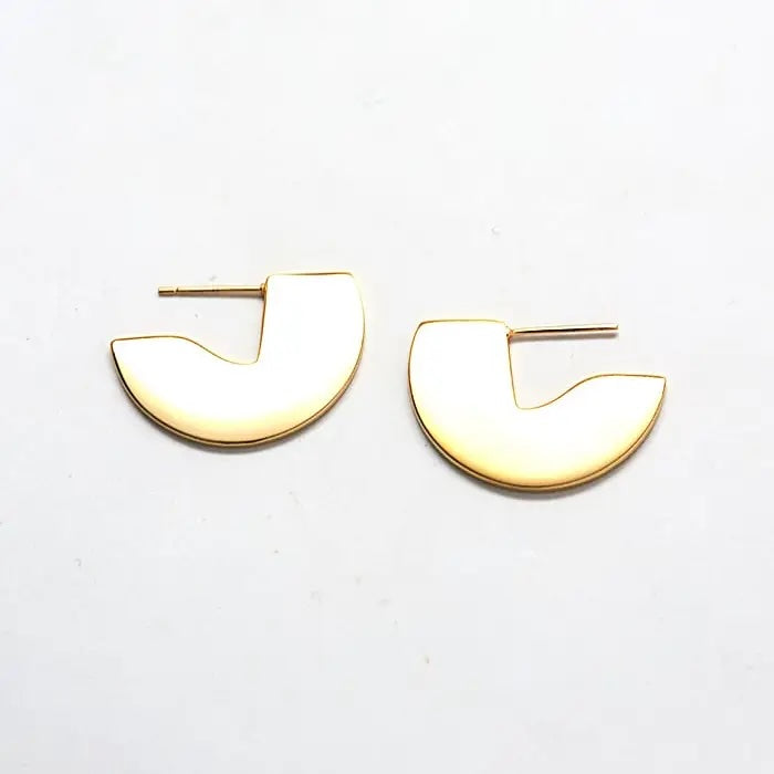 Gold Semi Circle Earrings