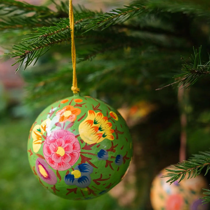 Green Petunias Bauble