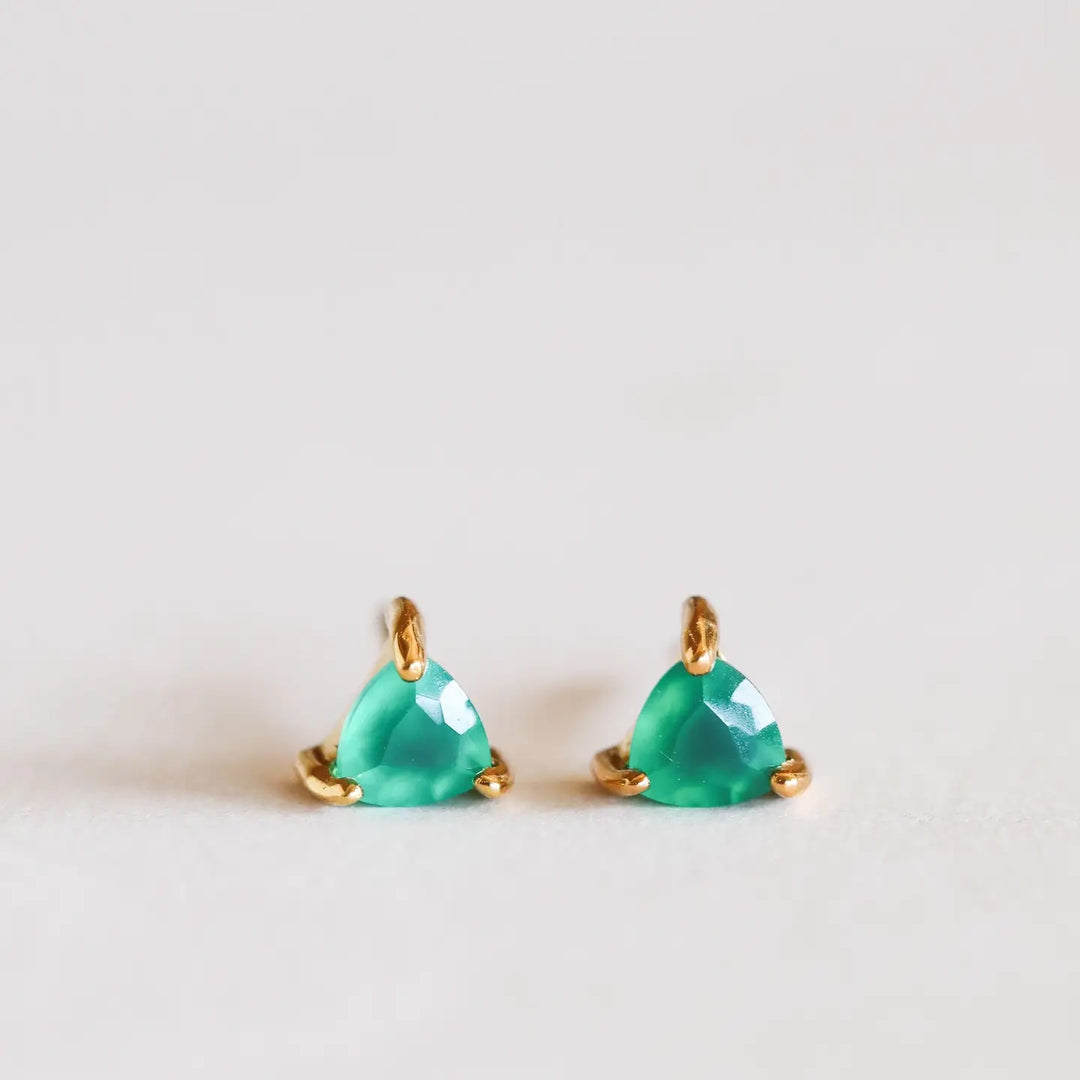 Green Onyx Mini Energy Gem Earring