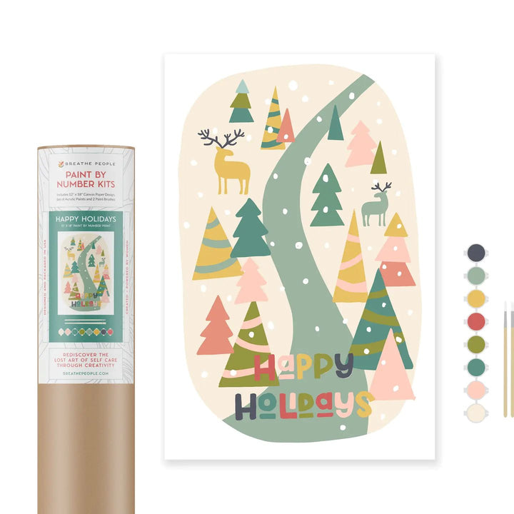 Happy Holidays Paint by Number Kit