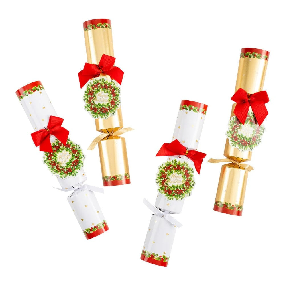 Holly & Wreath Christmas Crackers