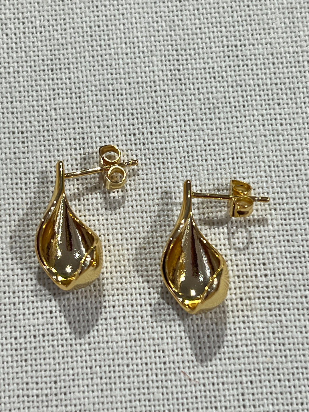 Gold Taji Tear Drop Earrings