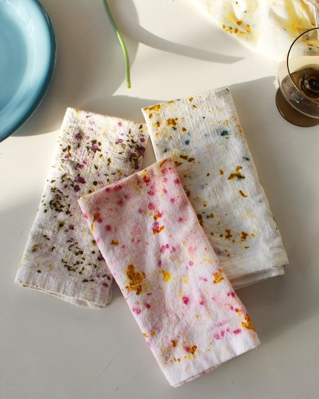Naturally Died Napkins- Pink/Yellow