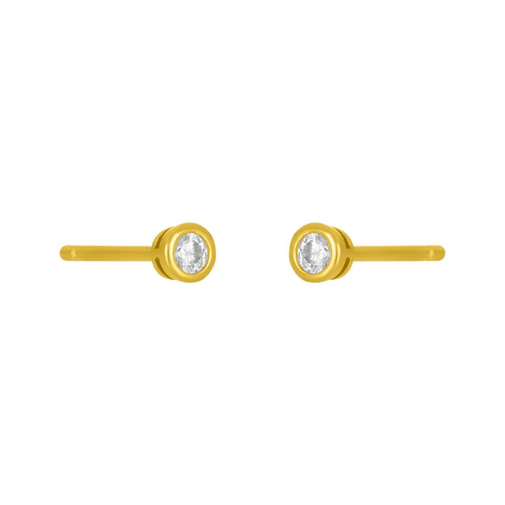 Marisol Bezel Tiny CZ Stud Earrings