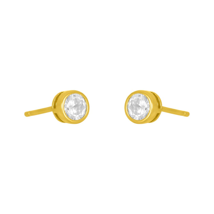 Marisol Bezel CZ Stud Earrings