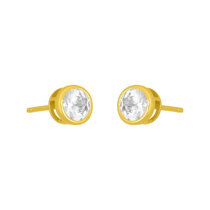 Marisol Bezel Large CZ Stud Earrings