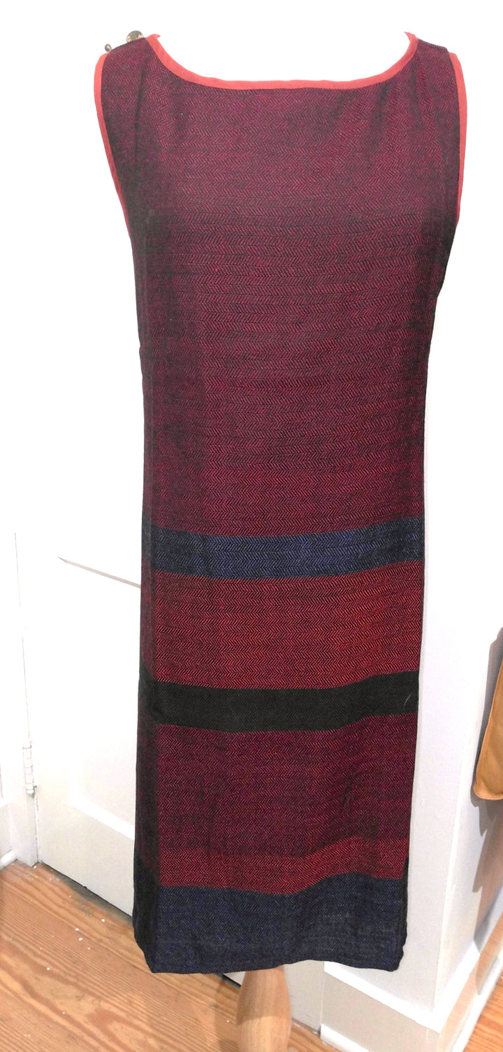 Naomi Wool Dress Red Multi